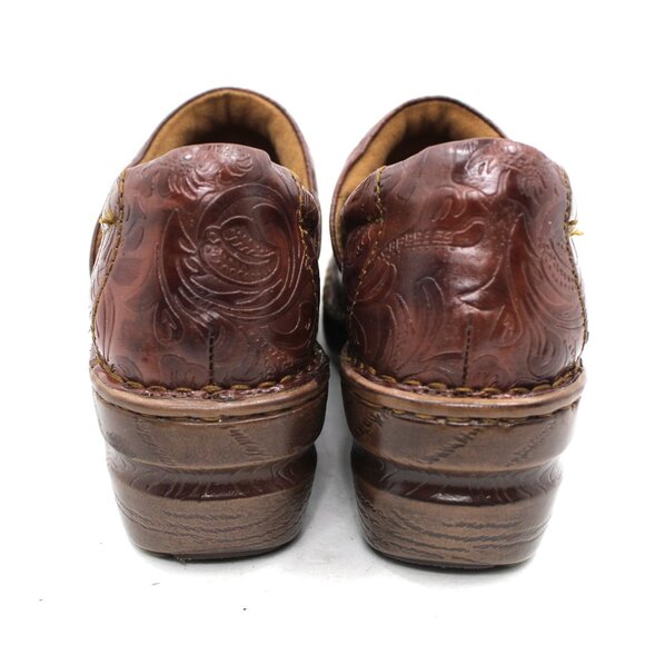 BOC Born Women's Brown Embossed Clogs Peggy C45789 Size 9M US/40.5 EU - Picture 4 of 8